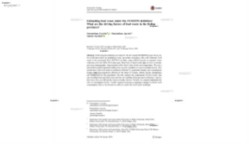 Estimating food waste under the FUSIONS definition: What are the driving factors of food waste in the Italian provinces?